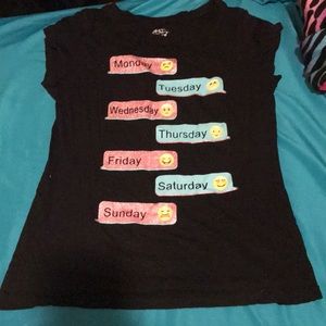 Black mood face shirt